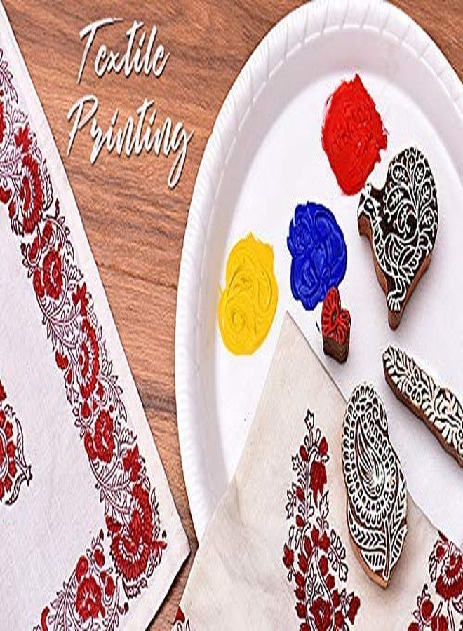 Indian-Shelf Handmade Vocalforlocal Set of 2 New Mix Wooden Printing Block (5.71 cm, Brown) - Image 5